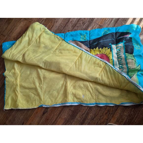 Vintage 90s Disney Pocahontas Sleeping Bag Slumber Party Sleepover 26"×54" - Picture 5 of 6